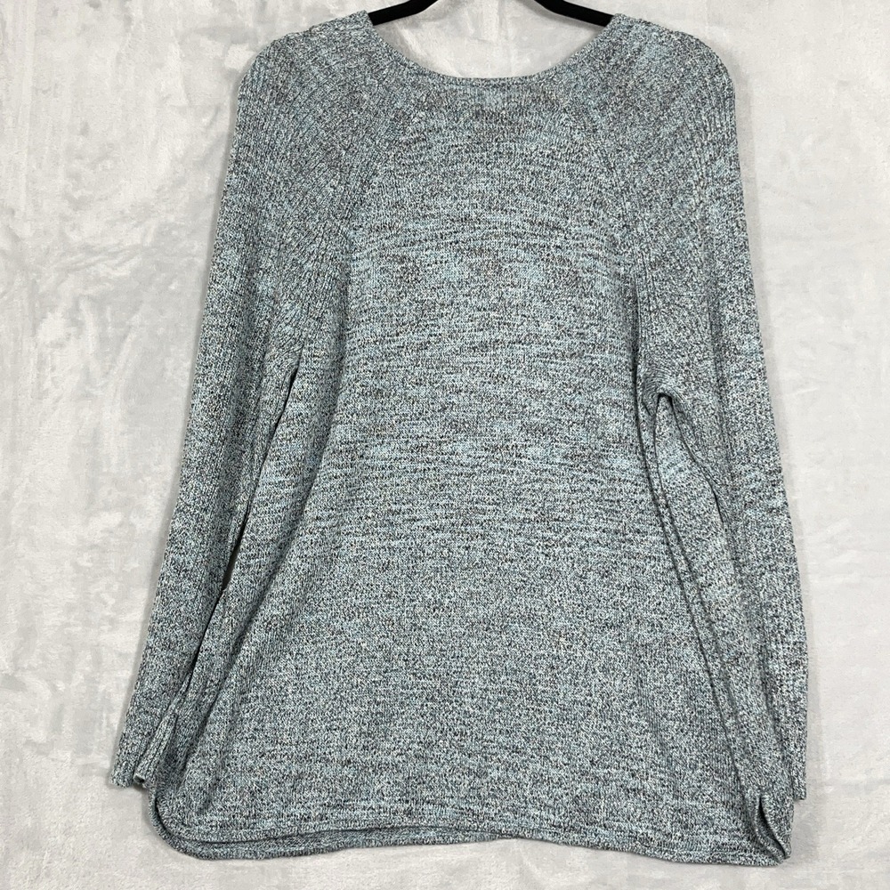 Pure J Jill Pullover Linen Blend‎ Sweater Tunic Langenlook Womens XL Aqua Green - Picture 7 of 10